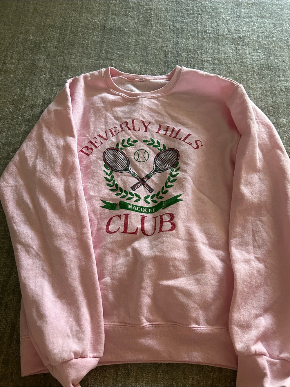 Beverly Hills Tennis Club Pink Tennis Graphic Sweatshirt
